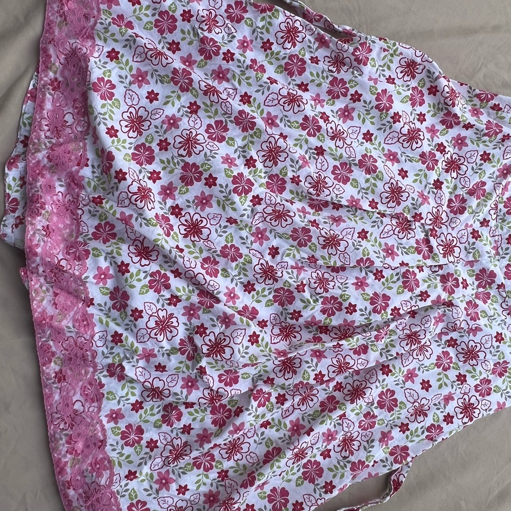 ISH Pink and Red Tiered Maxi Skirt